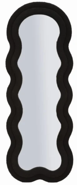 Miroir mural ondulé Teddy Noir