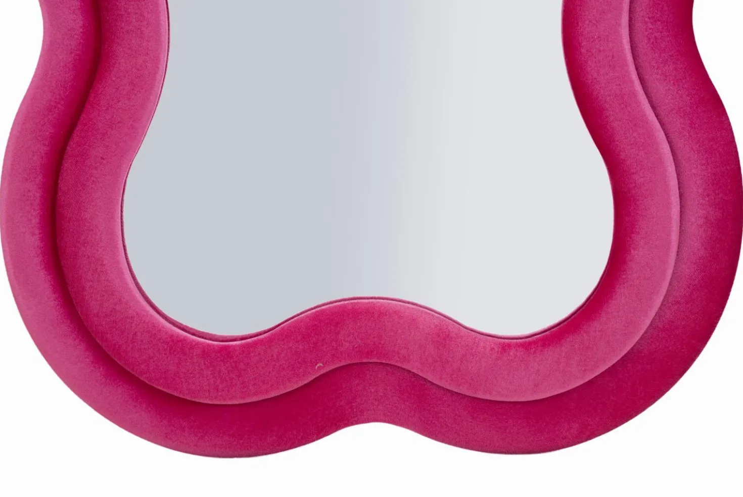 Miroir mural ondulé Velours Fuchsia