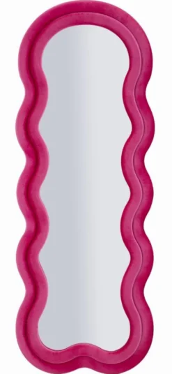 Miroir mural ondulé Velours Fuchsia