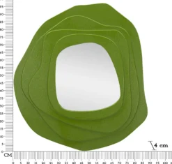 Miroir mural sinueux Dalia M.D.F Vert et Verre