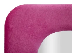 Miroir mural Theodor cadre en bois Velours Fuchsia