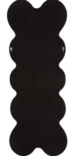 Miroir mural vertical Monica noir finition ondulée