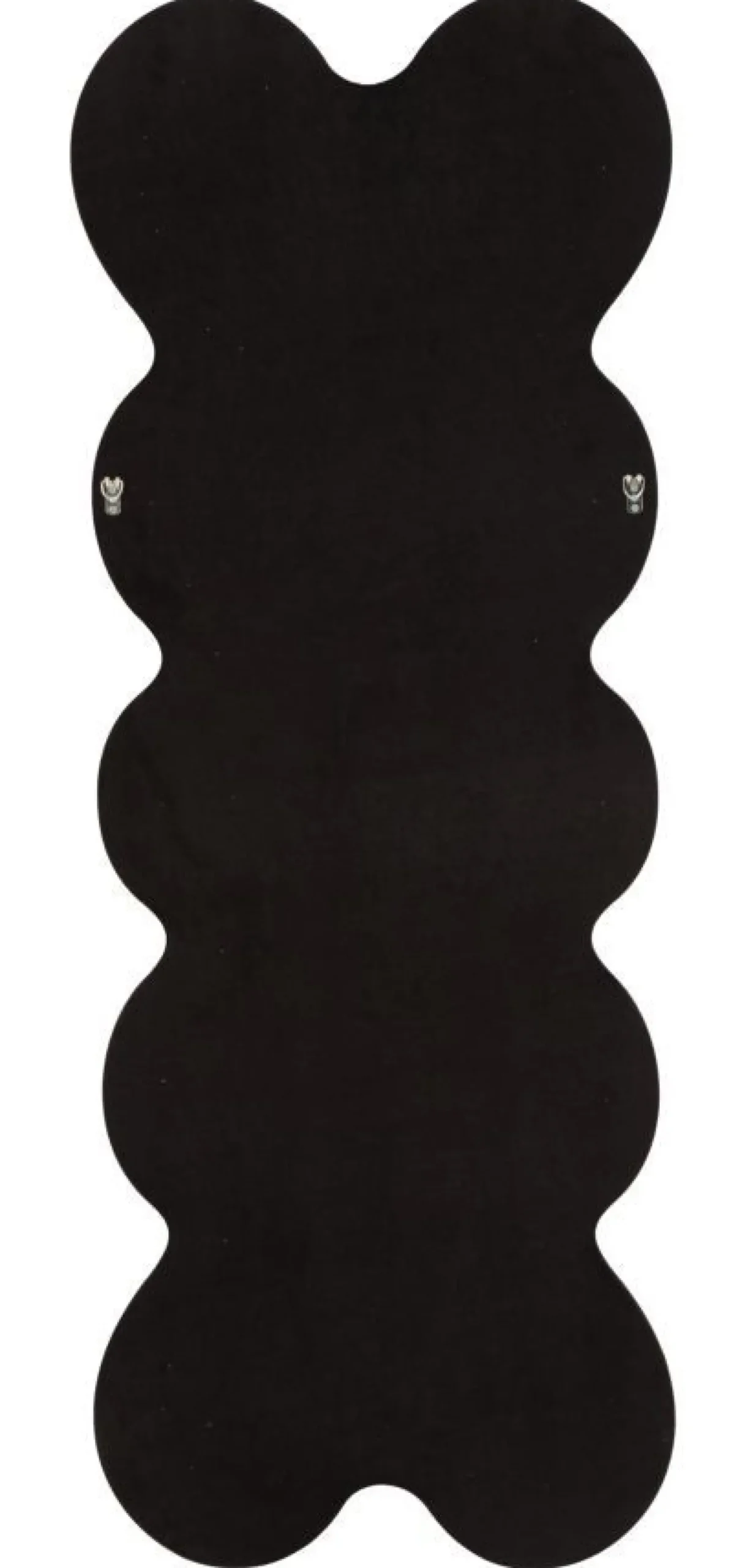 Miroir mural vertical Monica noir finition ondulée