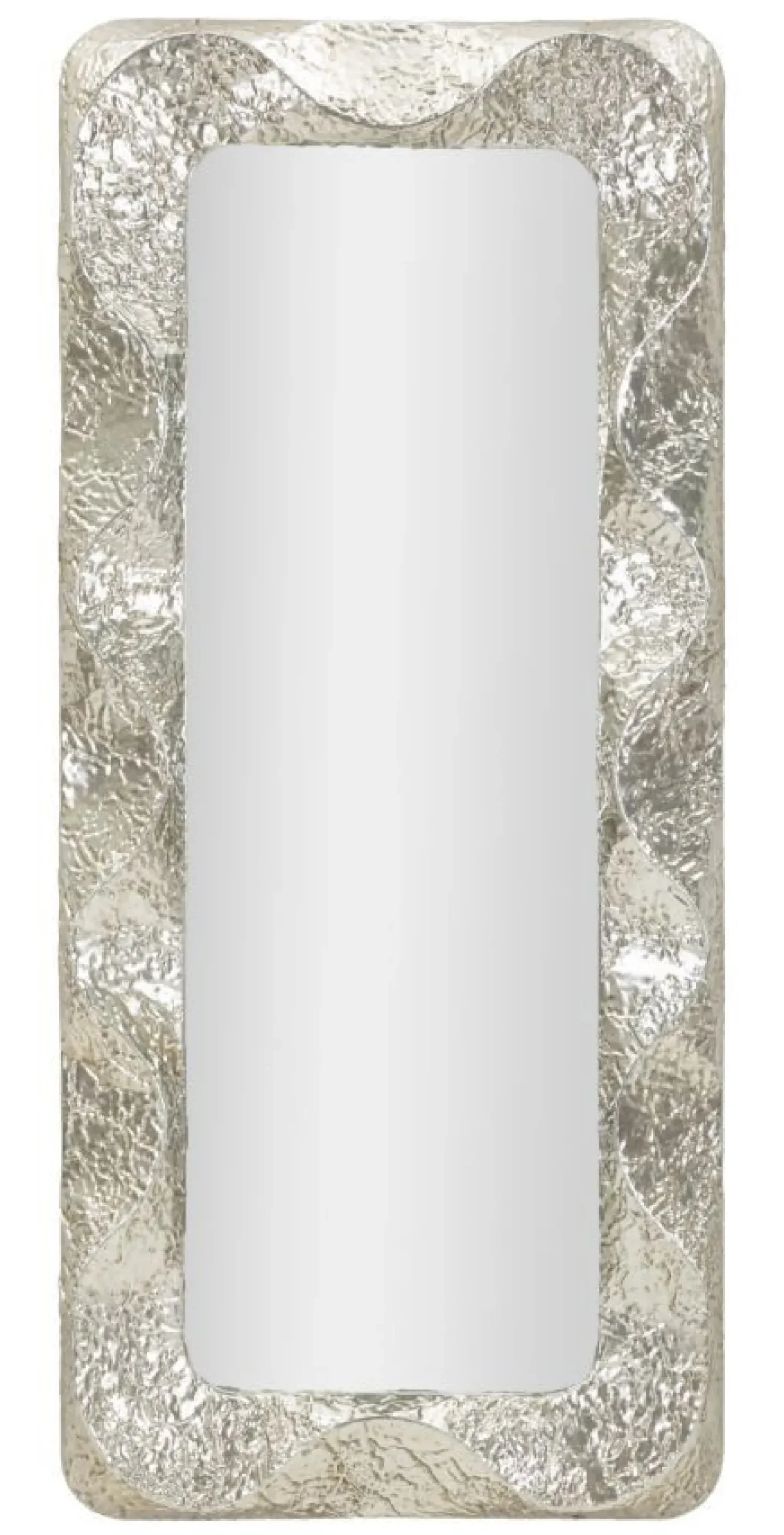 Miroir rectangulaire Argelux cadre décoratif argenté