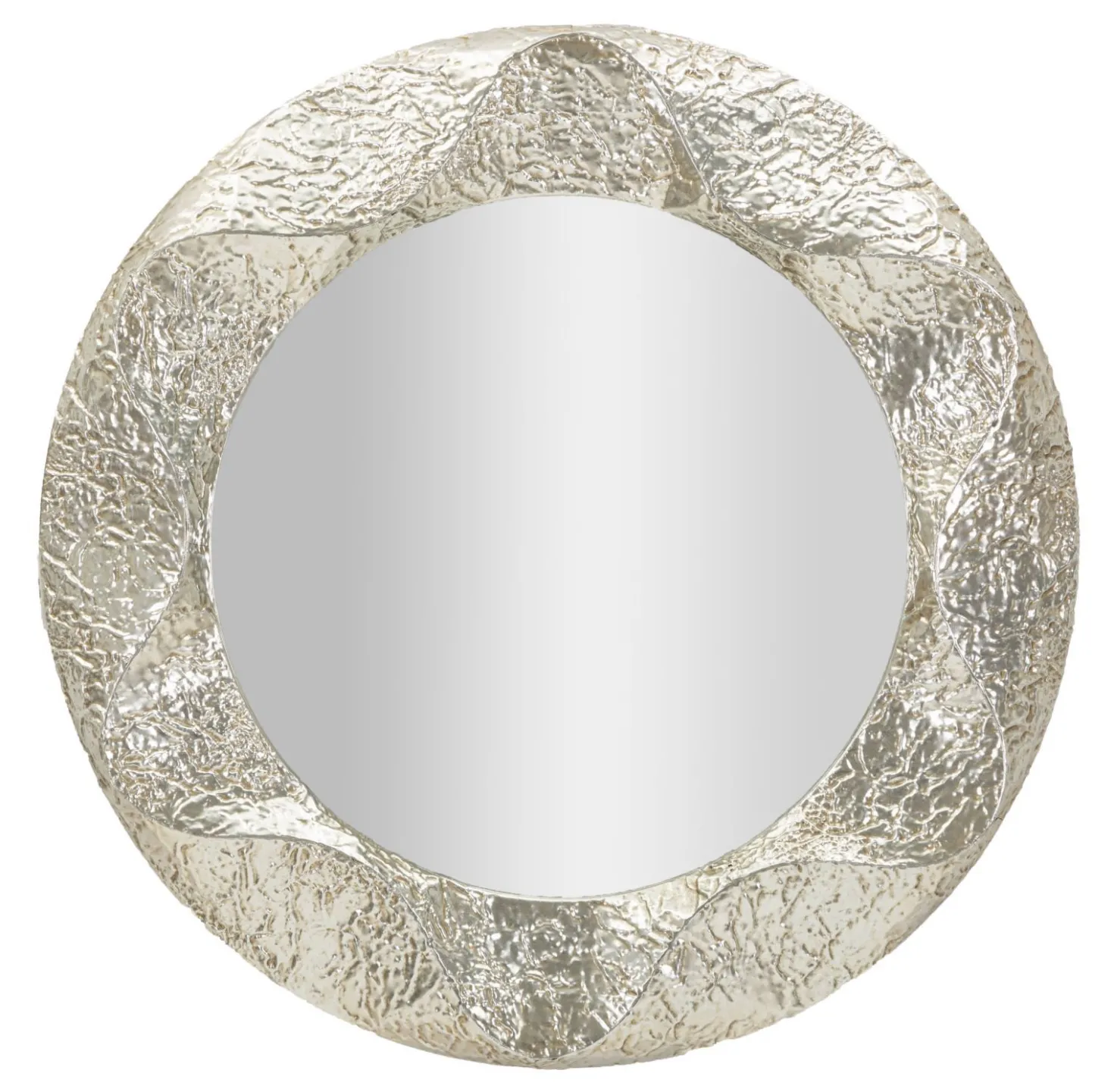 Miroir rond Argelux métal martelé