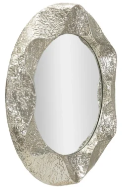 Miroir rond Argelux métal martelé