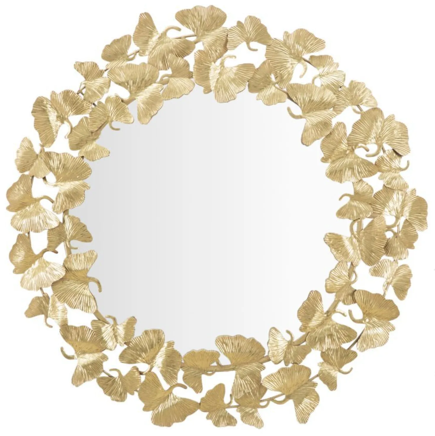 Miroir rond décoratif Fer doré verre M.D.F