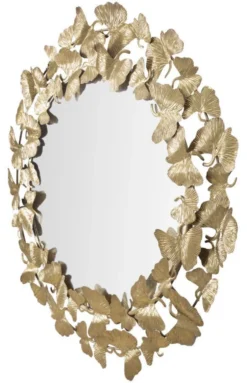 Miroir rond décoratif Fer doré verre M.D.F
