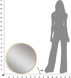 Miroir rond Eleonor métal doré