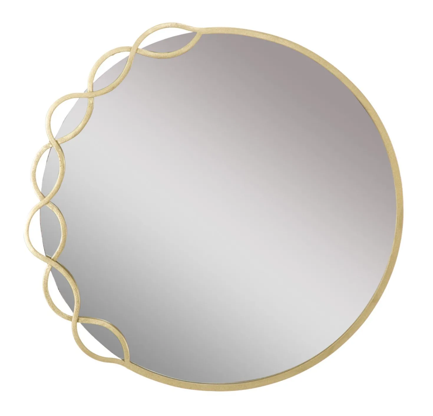 Miroir rond Eleonor métal doré