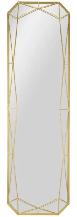 Miroir sur pied Gold design géométrique