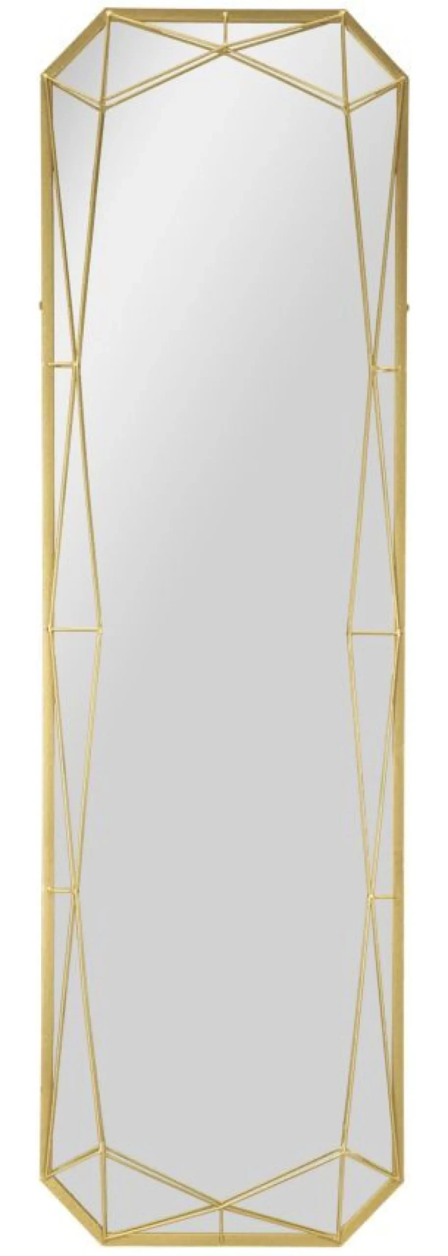Miroir sur pied Gold design géométrique
