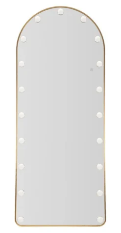 Miroir sur pied Hollywood Arqué avec éclairage LED