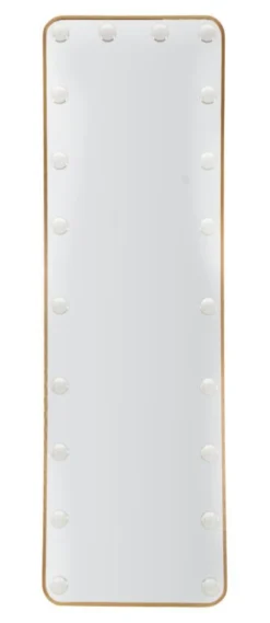 Miroir sur pied rectangulaire Hollywood avec éclairage LED