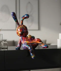 Objet décoratif Lapin Pop coloré