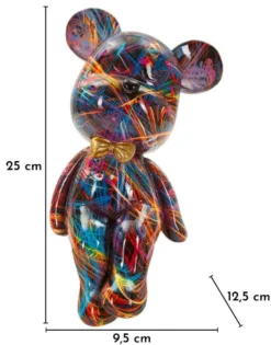 Objet décoratif Orsetto Pop multicolore avec nœud doré