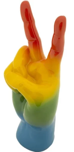 Objet décoratif Rainbow Main Victory en résine multicolore
