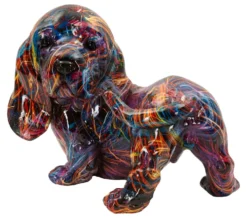 Objet décoratif Teckel vibrant Psychédélique