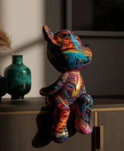 Ourson décoratif moderne motifs colorés
