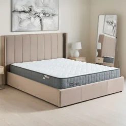 Pack Lit-coffre Magorial + Matelas Bedream 180x200cm Velours Taupe