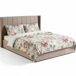 Pack Lit-coffre Magorial + Matelas Bedream 180x200cm Velours Taupe