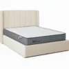 Pack Lit-coffre Magorial + Matelas Bedream 140x190cm Tissu bouclette Crème