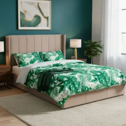 Pack Lit-coffre Magorial + Matelas Bedream 160x200cm Velours Taupe