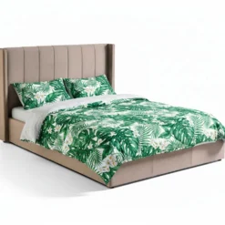 Pack Lit-coffre Magorial + Matelas Bedream 160x200cm Velours Taupe
