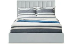 Pack Lit-coffre Songe + Matelas Bedream 160x200cm Velours Argent