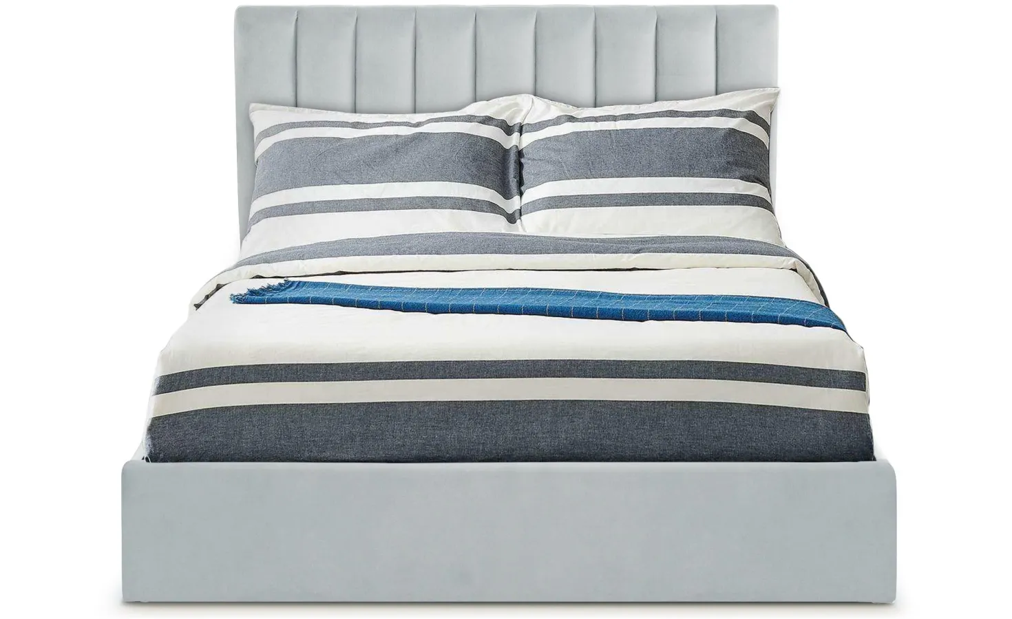 Pack Lit-coffre Songe + Matelas Bedream 160x200cm Velours Argent