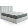 Pack Lit-coffre Songe + Matelas Bedream 140x190cm Velours Argent
