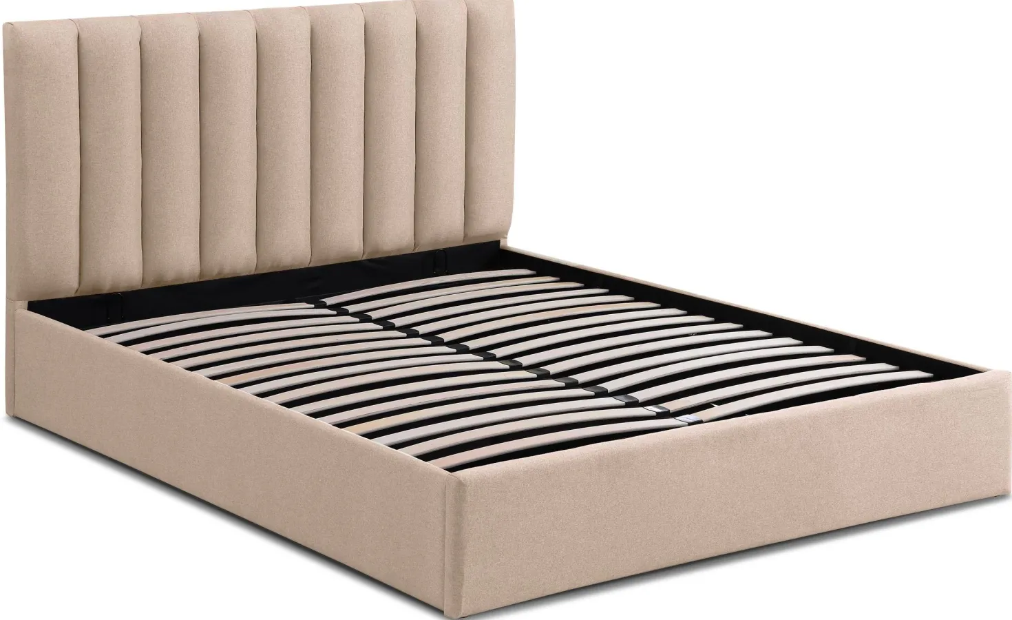 Pack Lit-coffre Songe + Matelas Bedream 180x200cm Tissu Beige