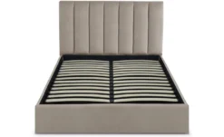 Pack Lit-coffre Songe + Matelas Bedream 140x190cm Velours Taupe