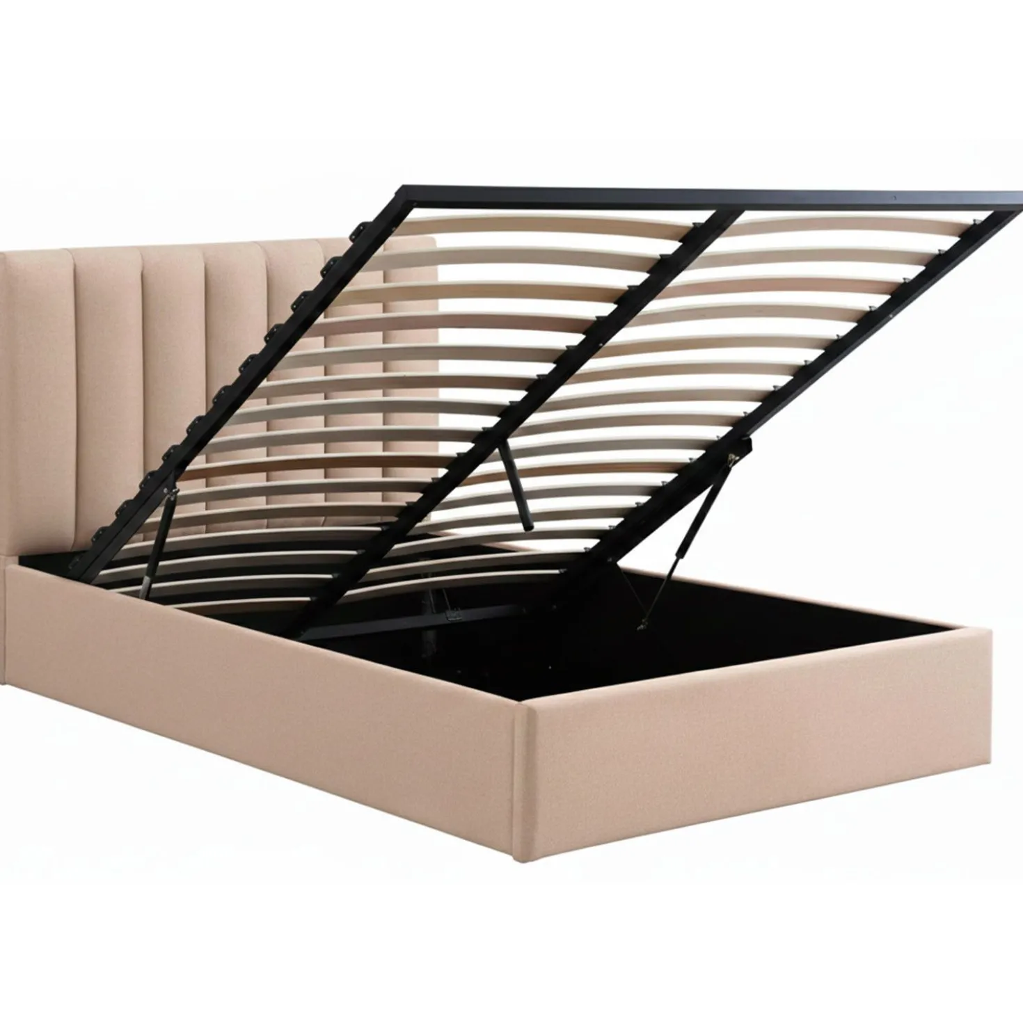 Pack Lit-coffre Songe + Matelas Bedream 140x190cm Tissu Beige