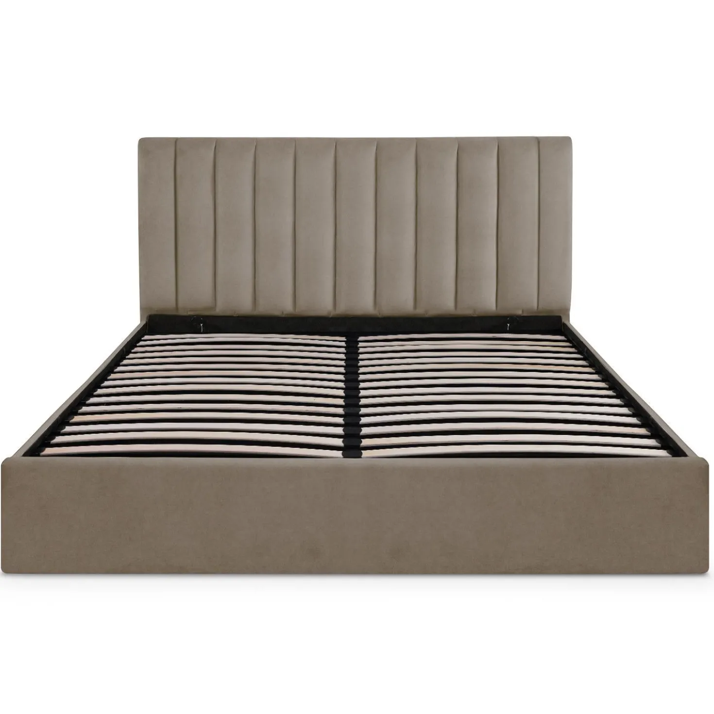 Pack Lit-coffre Songe + Matelas Bedream 180x200cm Velours Taupe