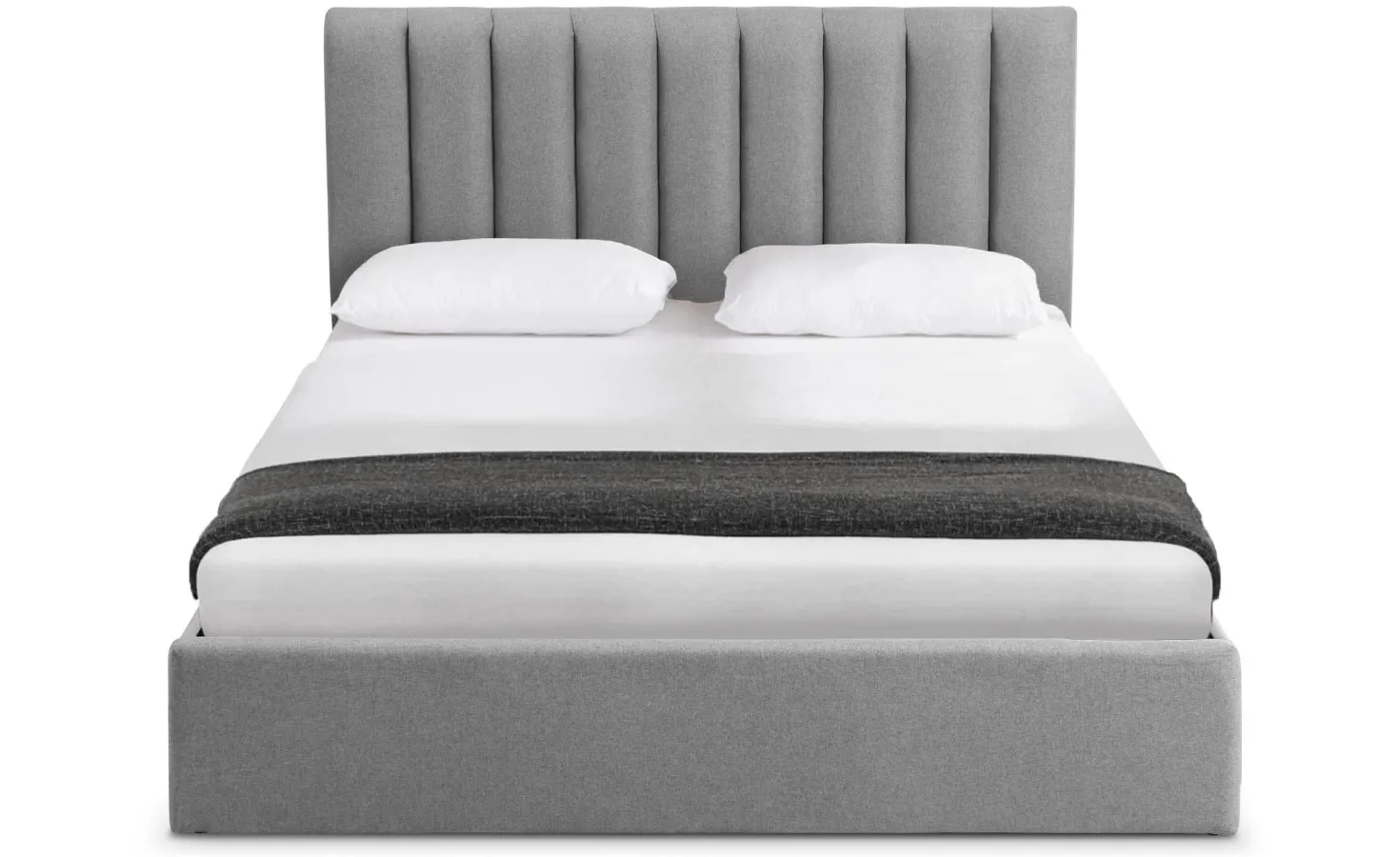 Pack Lit-coffre Songe + Matelas Bedream 160x200cm Tissu Gris