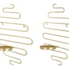 Paire de porte-bougies muraux métal doré