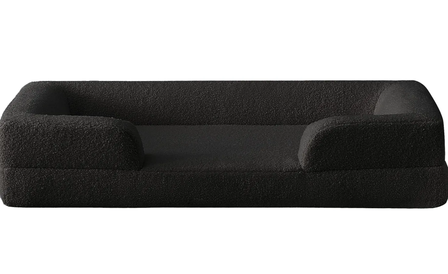 Panier pour chien et chat Chouchon 65x90cm Tissu Bouclette Noir