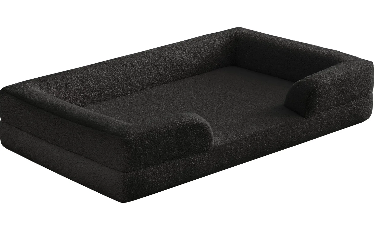 Panier pour chien et chat Chouchon 65x90cm Tissu Bouclette Noir