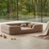 Panier pour chien et chat Chouchon 65x90cm Tissu Bouclette Taupe clair