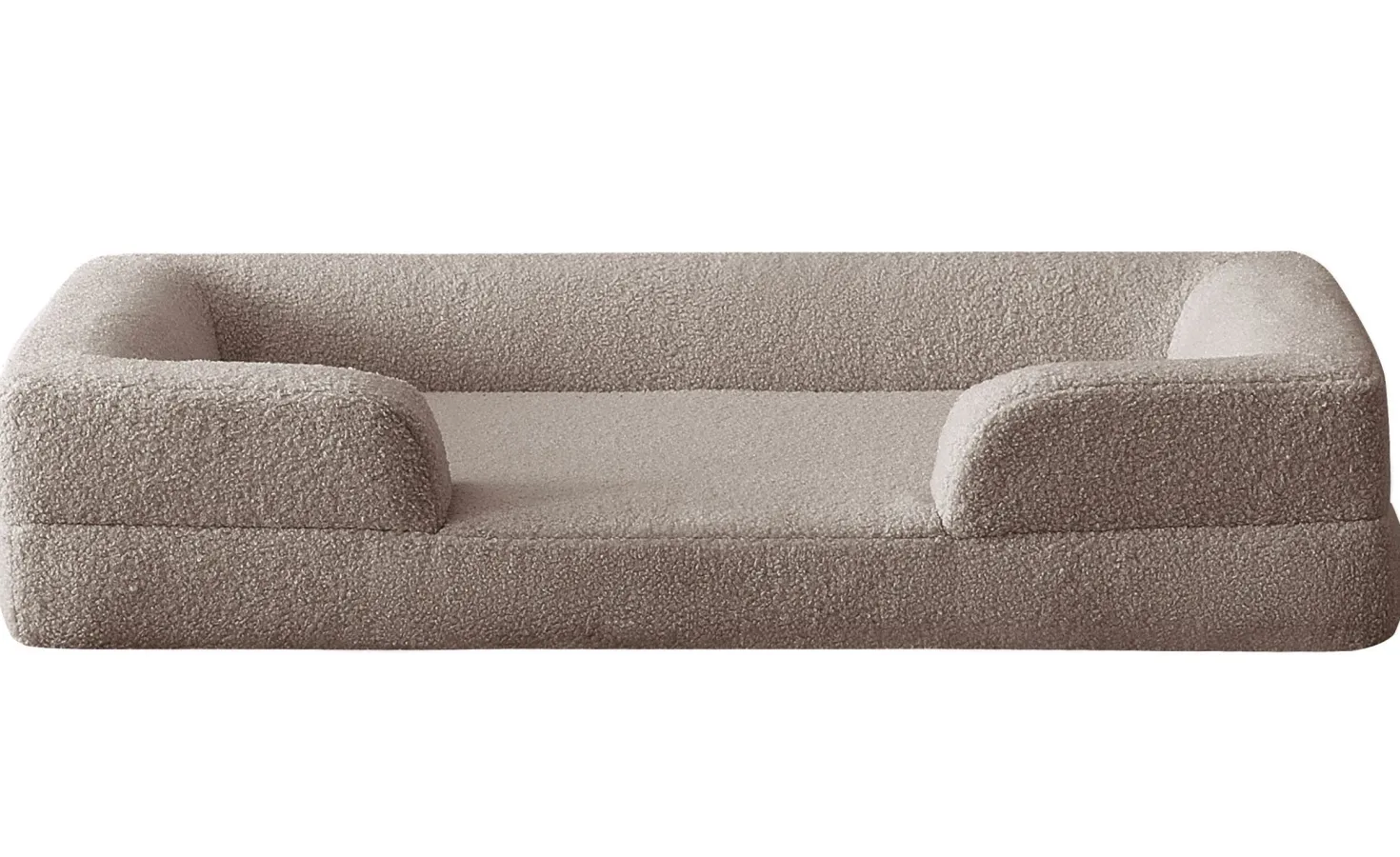 Panier pour chien et chat Chouchon 65x90cm Tissu Bouclette Taupe clair