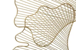 Panneau décoratif géométrique en métal doré
