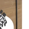 Panneau mural décoratif 3D Arbre métal et bois ensemble de 3 pièces