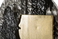 Panneau mural moderne Cripton Métal Noir et Doré