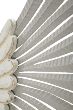 Panneaux décoratifs muraux 3D Ailes Blanches métal et bois