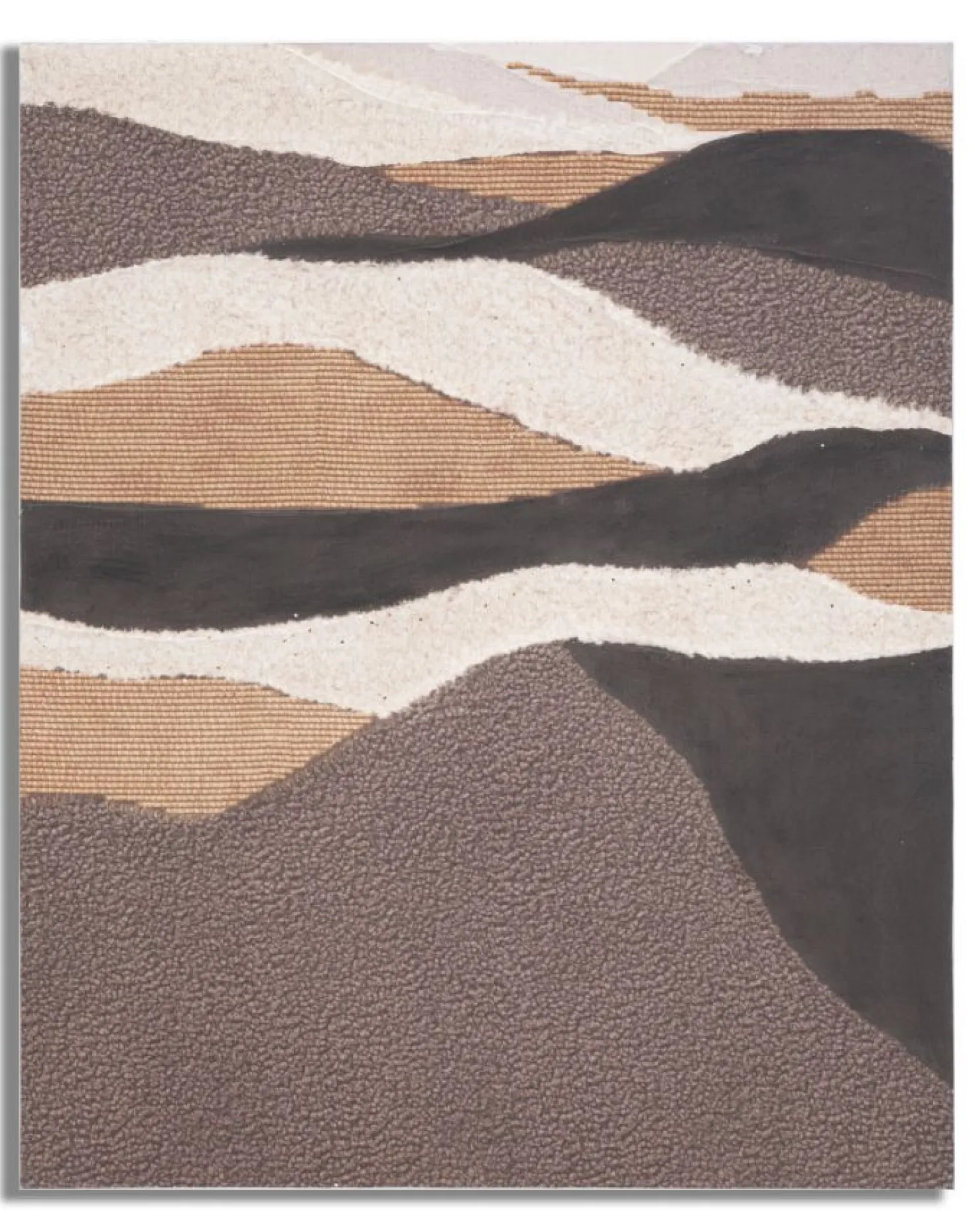 Peinture murale abstraite Darky toile encadrée bois massif couleurs chaudes