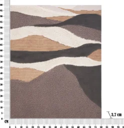 Peinture murale abstraite Darky toile encadrée bois massif couleurs chaudes