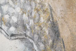 Peinture sur toile Bouddha encadrée en bois massif multicolore