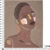 Peinture sur toile femme multi-ethnique cadre bois massif marron