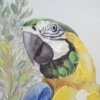 Peinture sur toile Kenda Femme et Perroquet Bois Massif
